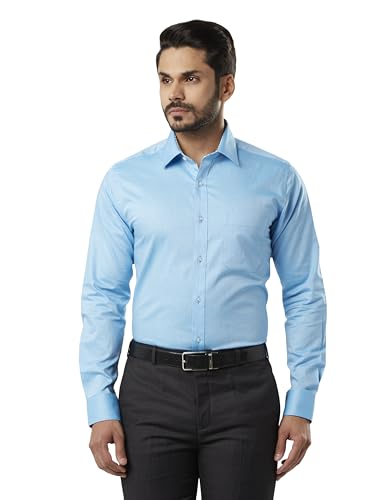 Raymond Men’S Plain Slim Fit Formal Shirt (Rmst08002-P4_Medium Petrol_38