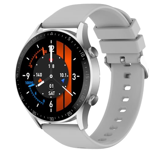 Fire-Boltt India’S No 1 Smartwatch Brand Talk 2 Bluetooth Calling Smartwatch With Dual Button, Hands On Voice Assistance, 120 Sports Modes, In Built Mic & Speaker With Ip68 Rating (Silver Grey)