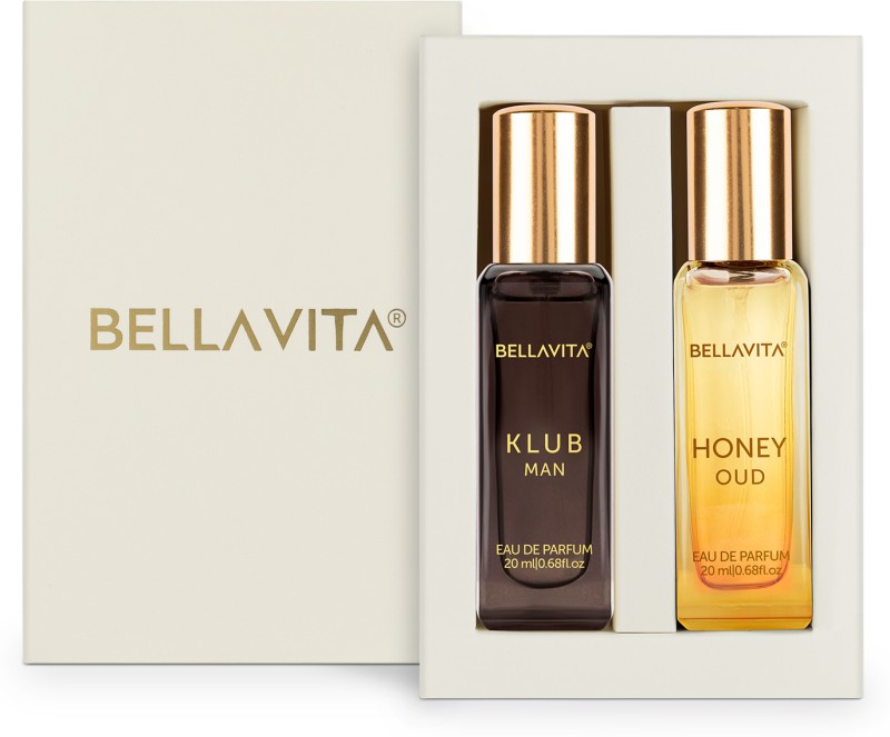Bella Vita Organic Klub Man Perfume & Honey Oud Perfume Combo|2X20Ml|With Citrus & Woody Notes| Eau De Parfum  –  40 Ml(For Men & Women)
