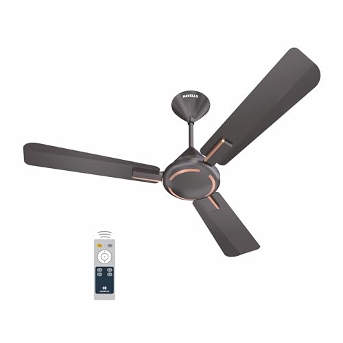 Havells 1200Mm Ambrose Bldc Motor Ceiling Fan | Premium Matt Finish, Decorative Fan, Remote Control, High Air Delivery | 5 Star Rated, Upto 60% Energy Saving, 2 Yr Warranty | (Pack Of 1, Copper)