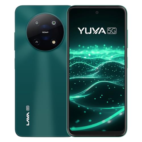 Lava Yuva 5G (Mystic Green, 4Gb Ram, 64Gb Storage) | Octacore 5G 6Nm Processor | 50 Mp Ai Camera |5000 Mah Battery| Upto 8 Gb Expandable Ram