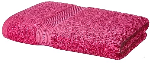 Status Towels For Bath, Towels For Bath Large Size | 300Gsm | Bath Towel For Men/Women, Bathing Towel, Towels For Bath Women/Men,Terry 100% Cotton 1 Pc (Red)(Color May Vary Due To Photographic Affect)
