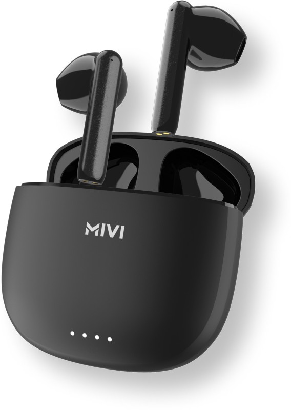 Mivi Duopods F40 With 50 Hrs Playtime I13Mm Drivers|Made In India| Deep Bass Bluetooth Headset(Black, True Wireless)