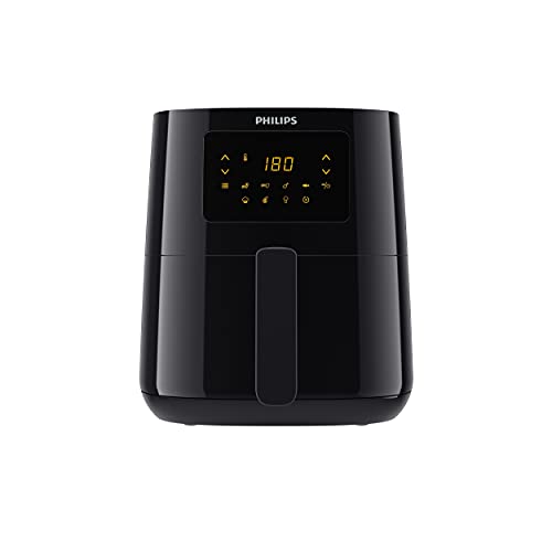 Philips Digital Air Fryer Hd9252/90 With Touch Panel, Uses Up To 90% Less Fat, 7 Pre-Set Menu, 1400W, 4.1 Liter, With Rapid Air Technology (Black), Large