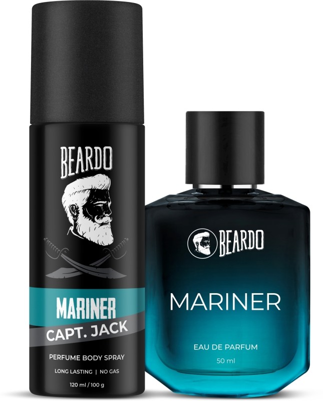 Beardo Mariner Perfume & Captain Jack Body Spray | Strong & Long Lasting Fragrance Body Spray  –  For Men(170 Ml, Pack Of 2)