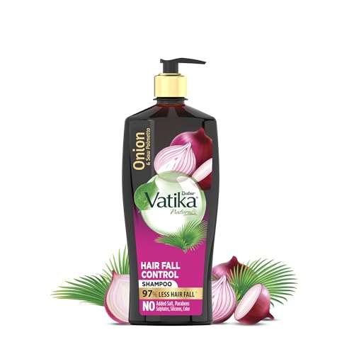 Dabur Vatika Onion Hair Fall Control Shampoo – 640Ml | Up To 97% Hair Fall Reduction I With Onion And Saw Palmetto I No Nasties Shampoo | Fortified With Vitamin E & Pro-Vitamin B5
