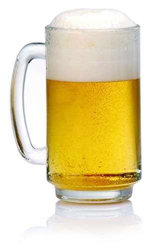 Ocean Glass Beer Mug – Set Of 6, Transparent, 357Ml
