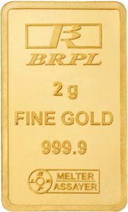 Bangalore Refinery 2 G Bar 24 (9999) K 2 G Gold Bar