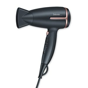 Beurer Hc25 Travel Hair Dryer 3 Years Warranty 1600 Watts, Black