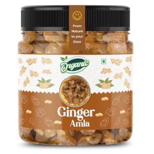 100% Organic Dried Honey Ginger Amla Candy – 400Gm|Export Quality Amla|Adarak Amla|Low Processed And Sugar Free Amla, For Weight Loss And Immunity Booster|Natural|No Artificial Colour Used (Amla)