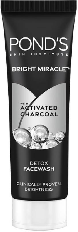 Pond’S Bright Miracle Detox Facewash With 10X Power Of Charcoal Face Wash(50 G)