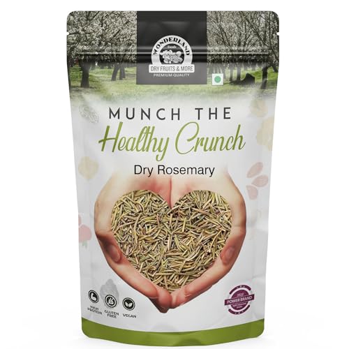 Wonderland Foods Rosemary Dried Leaves 100G | Rosemary Leaves For Hair Growth & Seasoning Food And Herbal Rosemary Tea