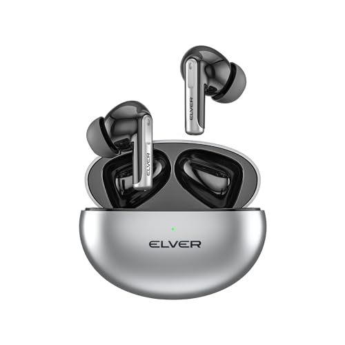 Elver Buds X – Dual Anc+Enc Tws Earbuds, Dynamic Drivers, 50+Hrs Playback, Cross-Device Compatibility, Intuitive Touch Controls, Bt V5.3, Type-C Fast Charging, 1 Year Warranty (Metallic Grey)