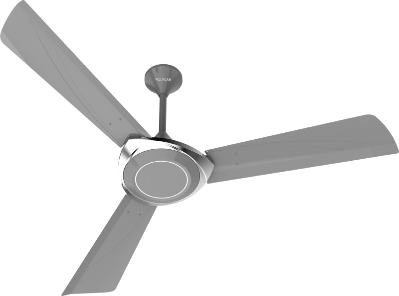 Polycab Superb Neo 1 Star 1 Star 1200 Mm Energy Saving 3 Blade Ceiling Fan(Cool Grey – Silver, Pack Of 1)