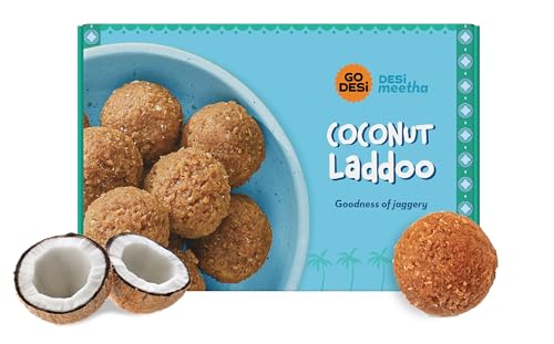 Go Desi Coconut Ladoo, 300 Grams, Laddu, Laddoo, Rakhi Gift For Sister And Brother, Indian Sweets, Mithai Gift