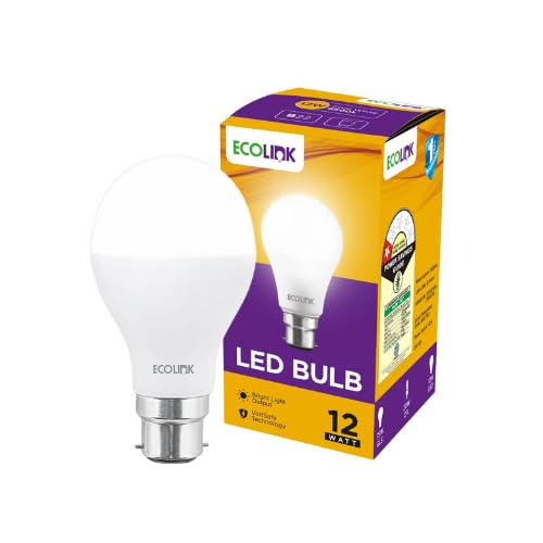 Ecolink 12-Watt Led Bulb |12-Watt Led Bulb For Room & Home | Bulb Base : B22, Colour : Cool Day Light, Pack Of 1