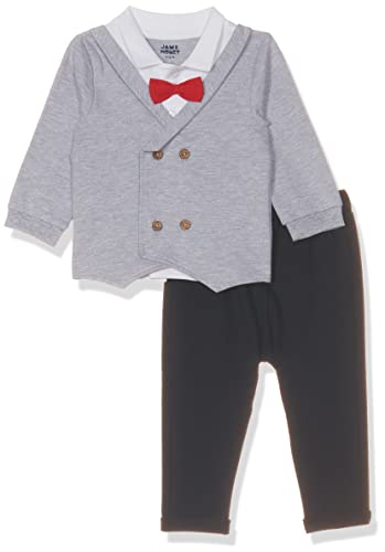 Amazon Brand – Jam & Honey Cotton Baby Boys Suit Clothing Set (Bprtset_Grey 1_18-24 Months)