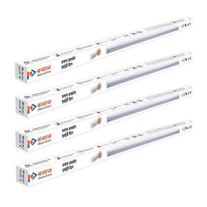 Bajaj Ivora 20W Led Tubelight | 2000 Lm Led Tubelight | Round Led Batten (White, Pack Of 4)