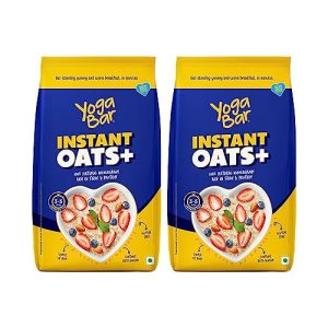 Yogabar Instant Oats 2 Kg | Premium Oats, Ready To Cook, Gluten Free Oats With High Fibre, 100% Whole Grain, Non-Gmo, 2Kg