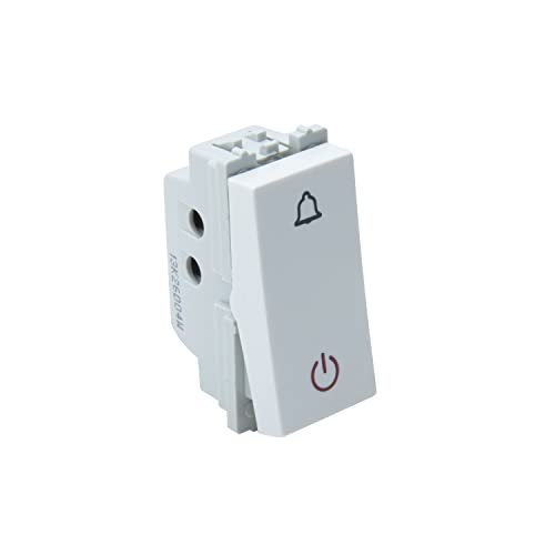 Wipro Northwest Nowa 6A Bell Push With Indicator, White (Pack Of 20)