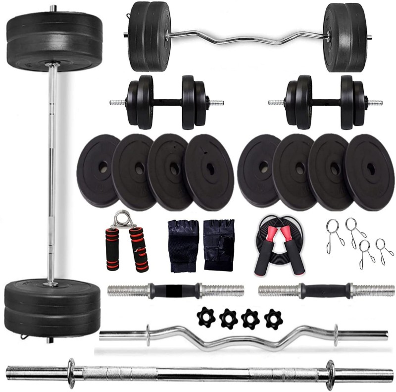 Jmb Pvc Combo Home Gym Kit For Men And Women Combo Adjustable Dumbbell(30 Kg)