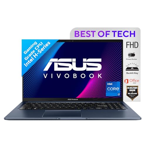 Asus Vivobook 15, 15.6″ (39.62Cm) Fhd, Intel Core I7-12700H 12Th Gen, Thin And Light Laptop (16Gb/512Gb Ssd/Intel Iris Xᵉ Graphics/Windows 11/Office 2021/Quiet Blue/1.7 Kg), X1502Za-Ej744Ws