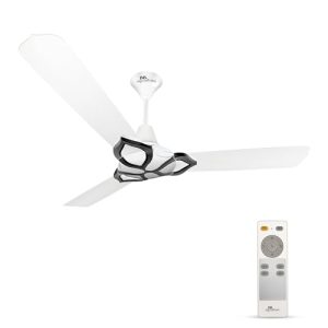 Rr Signature (Previously Luminous) Jaipur Gangaur Bldc 5 Star, 28-Watt & 60% Energy Savings, Designer High Speed Ceiling Fan With Remote, For Home & Office Agaria White