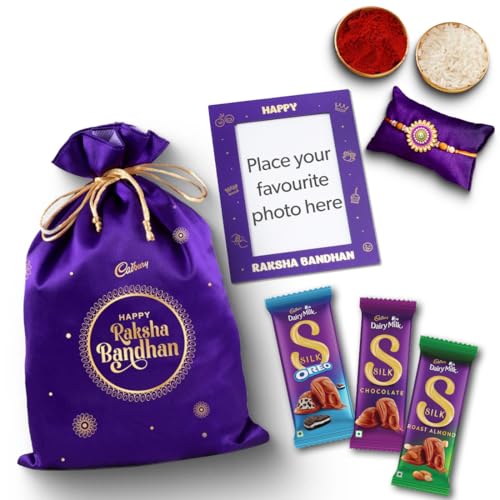 Cadbury Dairy Milk Silk Chocolates Potli Special Rakshabandhan Edition With Photoframe, 150 G