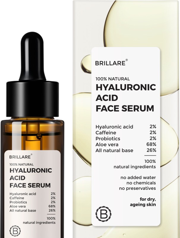 Brillare 2% Hyaluronic Acid Face Serum, Anti-Ageing & Fine Lines, Intense Hydration(30 Ml)