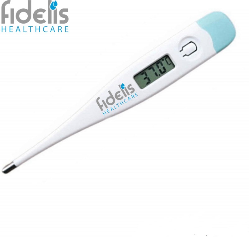 Fidelis Healthcare Alarm Digital Thermometer, Fever Temperature For Kids And Adult | 1 Year Warranty Baby Thermometer(White)