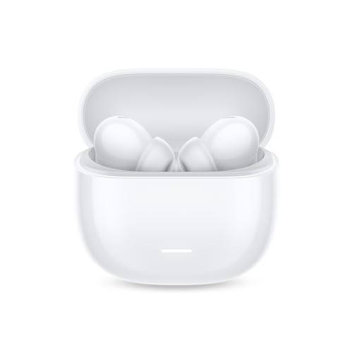 Redmi Buds 5C Bluetooth Tws Earbuds, Up To 40Db Hybrid Noise Cancellation, Quad Mic, Custom Eq, 10Mins Charge For 2Hours Life, Up To 36Hrs Playback, Gaming Tws| Bass White