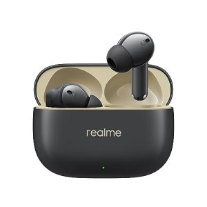 Realme Buds T300 Tws Earbuds With 40H Play Time,30Db Anc, 360° Spatial Audio With Dolby Atmos, 12.4 Mm Dynamic Bass Boost Driver, Ip55 Water & Dust Resistant, Bt V5.3 (Stylish Black)