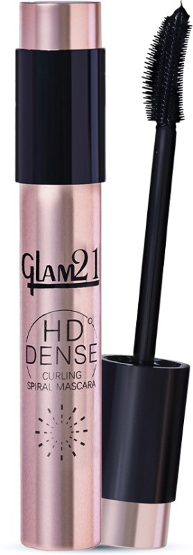 Glam21 Cosmetics Hd Dense Mascara Extra Thick & Curled Lashes Upto 16Hrs Volumizing, Lengthening 10 Ml(Black)