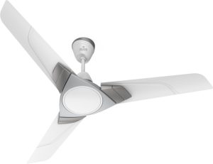 Polycab Aereo Plus 1 Star 1200 Mm Energy Saving 3 Blade Ceiling Fan(Cloud Grey Silver, Pack Of 1)