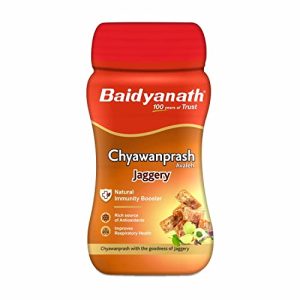 Baidyanath Jaggery Chyawanprash – 750Gm | Made With Goodness Of Gur | Enriched With Amla | Helpful In Cough & Cold | Helps Boosts Immunity (Pack Of 1)