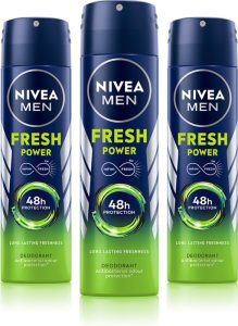 Nivea Men Fresh Power Deodorant Spray Deodorant Spray  –  For Men(150 Ml, Pack Of 3)