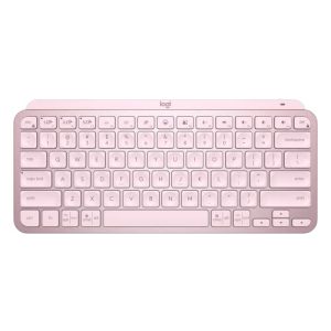 Logitech Mx Keys Mini Minimalist Wireless Illuminated Keyboard, Compact, Bluetooth, Backlit, Usb-C, Compatible With Apple Macos, Ios, Windows, Linux, Android, Metal Build-Rose