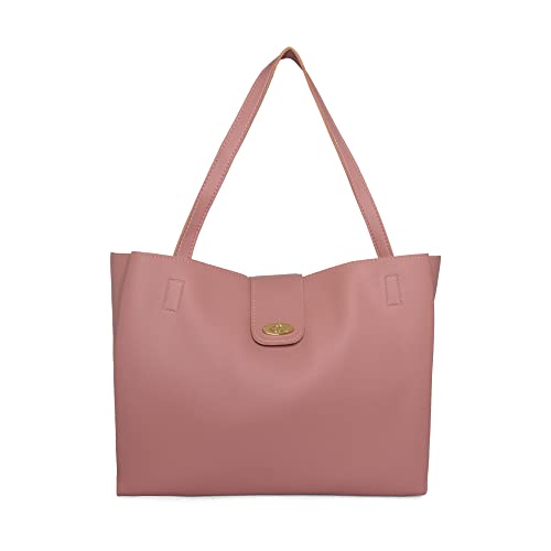 Koel By Lavie Women’S Pearl Lg Casual Tote Bag, Pack Of 1,Pink