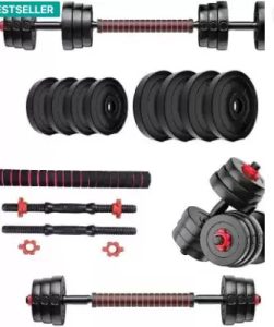 Fastero Fitness (2.5Kg X 4) Pvc Dumbbell Set Home Gym Kit Adjustable Dumbbell Gym & Fitness Kit