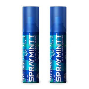 Spraymintt Mouth Freshener | 175+ Sprays Of Instant Long Lasting With Zero Calories Freshness | Brezeberry Flavour | 15G – Pack Of 2