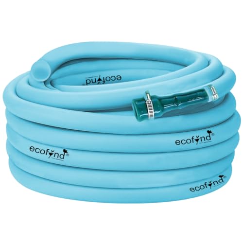 Ecofynd 5 Meter/16 Feet, 1/2 Inch Flexible Pvc Sky Blue Water Pipe, Heavy Duty Long Pipes With Tap Hose Connectors, Home Garden, Car Wash, Floor Clean, Park Cleaning, Outdoor Indoor Use