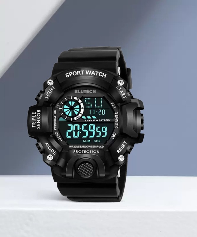 Blutech Jee Shock Waterproof Watches Waterproof Sports Multifunctional Alarm Unisex Watch Digital Watch  – For Men & Women