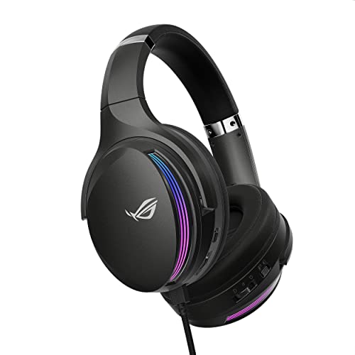 Asus Rog Fusion Ii 500 Gaming Headset (Ai Beamforming Mic,Ai Mic,7.1 Surround Sound,Hi-Res Ess 9280 Quad Dac,Game Chat,3.5Mm,Usb-C,For Pc,Mac,Ps4,Ps5,Switch,Xbox,Mobile Devices)- Black,Over Ear,Wired