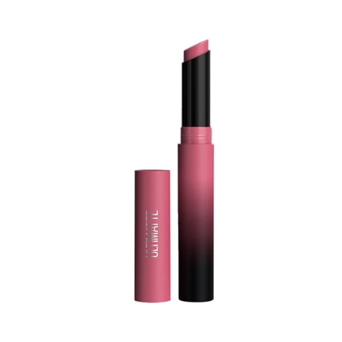 Maybelline New York Lipstick, Matte Finish, Bold Colour, Enriched With Jojoba Oil, Color Sensational Ultimattes, 599 More Mauve, 1.7 G