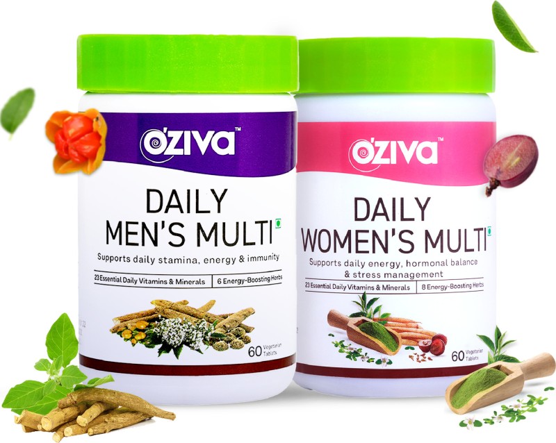 Oziva Daily Men’S Multivitamin Tablets & Daily Women’S Multivitamin Tablets(2 X 60 Tablets)