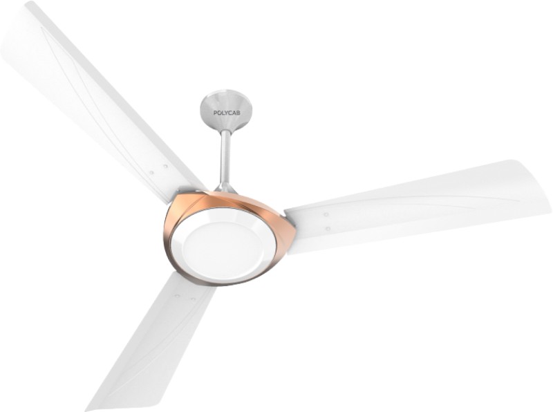 Polycab Superb Neo Bronze Gold 1 Star 1200 Mm 3 Blade Ceiling Fan(Energy Saving | White – Bronze Gold | Pack Of 1)