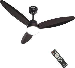 Digismart Autum Mark-1 380 Rpm High Speed 28Watt With Led Light Inverter Technology 5 Star 1200 Mm 3 Blade Ceiling Fan(Bldc Motor With Remote | Smoke Brown | Pack Of 1)