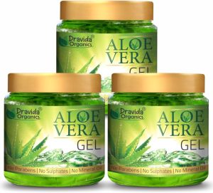 Dravida Organics 100% Pure Aloe Vera Gel – Pack Of 3(660 G)