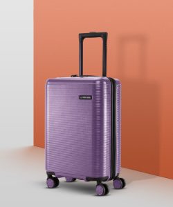 Stony Brook By Nasher Miles Dunes Hard-Sided Polycarbonate Cabin Purple 20 Inch|55Cm Trolley Bag Cabin Suitcase 8 Wheels – 20 Inch