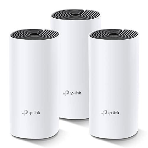 Tp-Link Deco M4 Whole Home Mesh Wi-Fi System, Seamless Roaming And Speedy (Ac1200), Work With Amazon Echo/Alexa, Router And Wi-Fi Booster, Parent Control Router, Pack Of 3